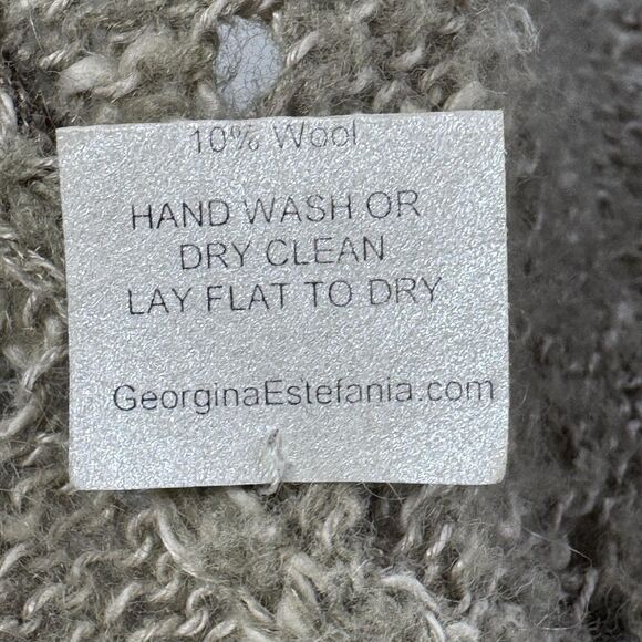 Georgina Estefania Sweater Womens Small Knit Wool Linen Pullover Made in USA - Picture 10 of 10